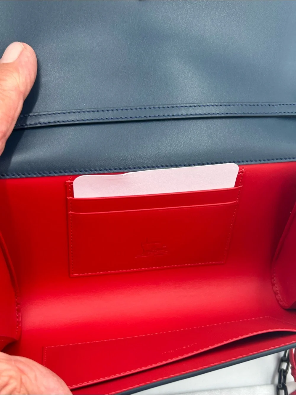 Women's Christian Louboutin Bettina nappa  lamb leather wallet on a chain